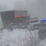 АНУ-ын Мичиган мужид цасан шуурганы улмаас 100 орчим автомашин осолдлоо