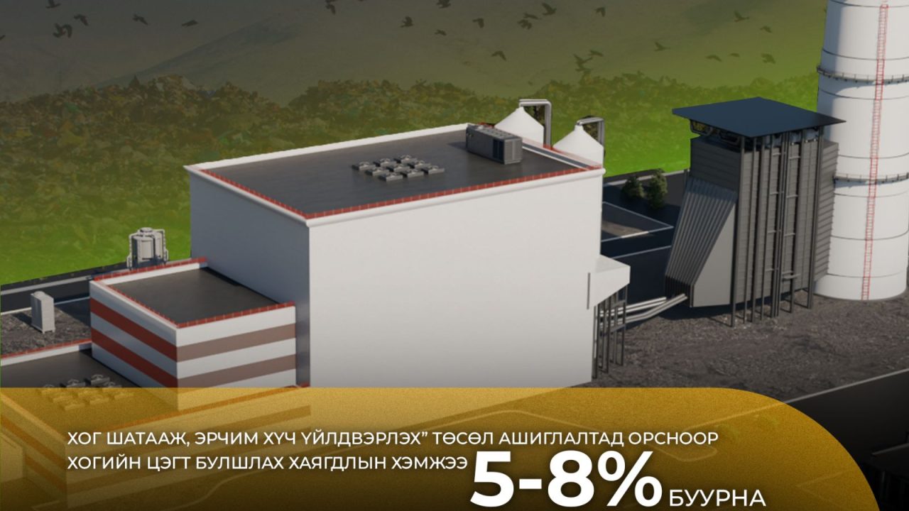 “Хог шатааж, эрчим хүч үйлдвэрлэх” төслийн үр дүнд хатуу хог хаягдлыг дахин боловсруулах дэд бүтэц бүрдэнэ