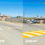 Хан-Уул дүүргийн 12 байршилд 53.3 ам метр зам засаж, долоон байршилд эгнээ тусгаарлагч байрлууллаа